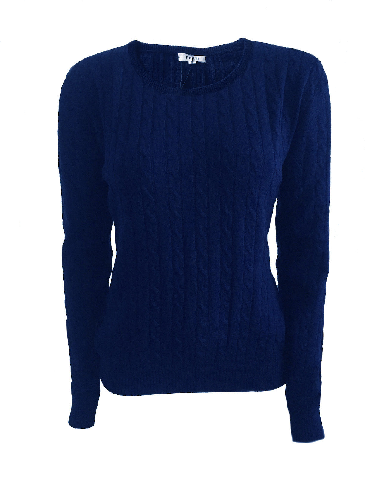 Cashmere cable sweater navy