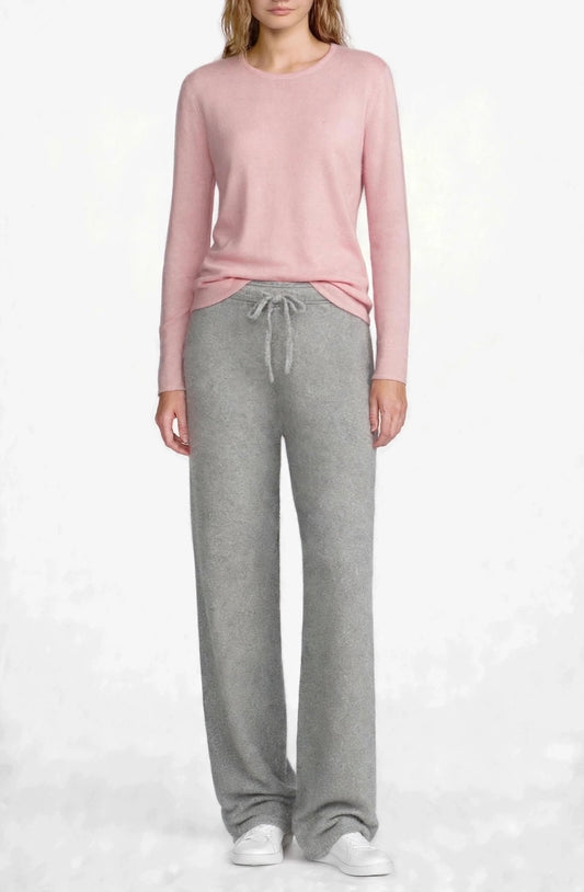 Cashmere Silk crew neck sweater rose