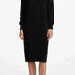 Cashmere crew neck dress camel