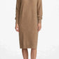 Cashmere crew neck dress navy