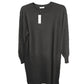Cashmere crew neck dress black