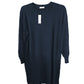 Cashmere crew neck dress black