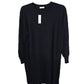 Cashmere crew neck dress black