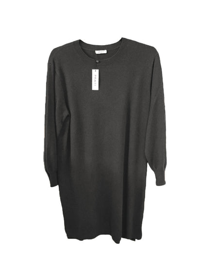 Cashmere crew neck dress dark grey