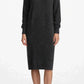 Cashmere crew neck dress camel