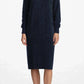 Cashmere crew neck dress camel