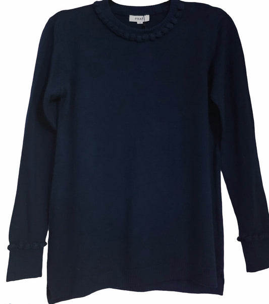Cashmere pom pom sweater black