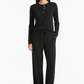 Black Henley - PC72 Black Lounge Pants & Sneakers