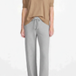 Camel top with grey melange pants same model pose