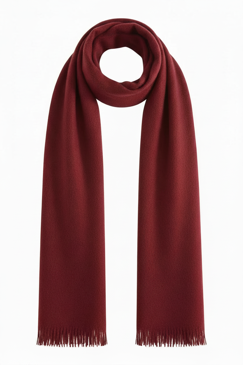 Deep Red Scarf - No White Gap