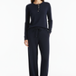 Navy Henley - PC72 Navy Lounge Pants & Sneakers