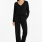 Cashmere soft V neck jeans blue