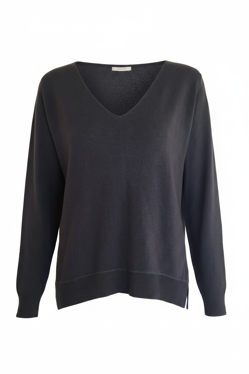 PC01 Dark Grey V-Neck - Ghost Mannequin