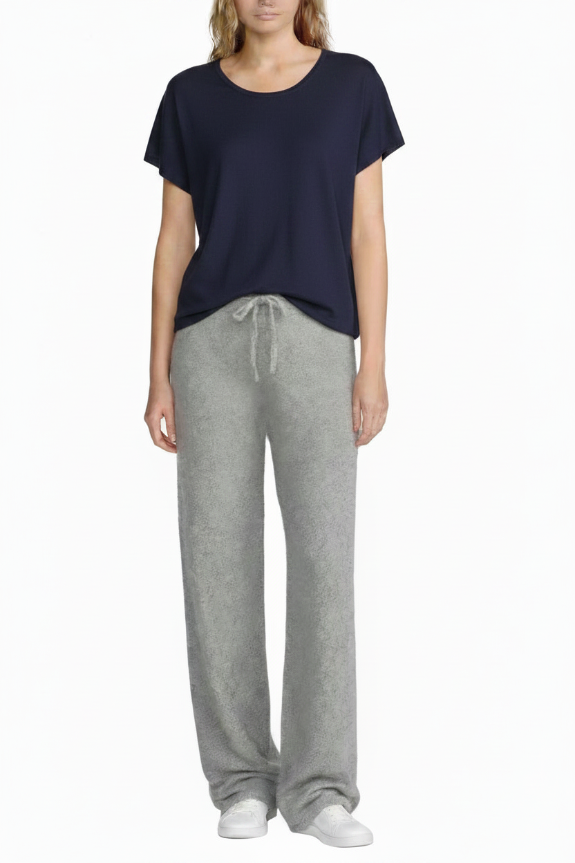 PC112 navy top with grey melange lounge pants