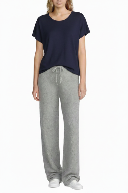 PC112 navy top with grey melange lounge pants