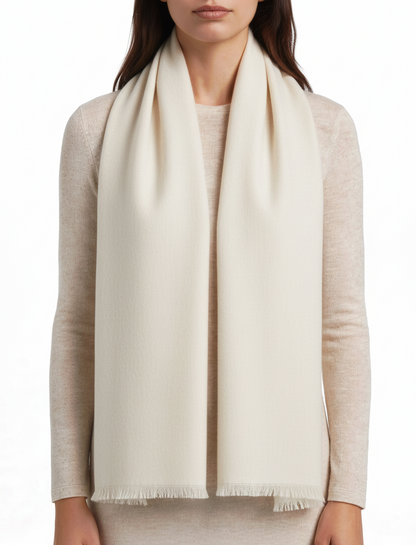Havana scarf 1 ply light off white