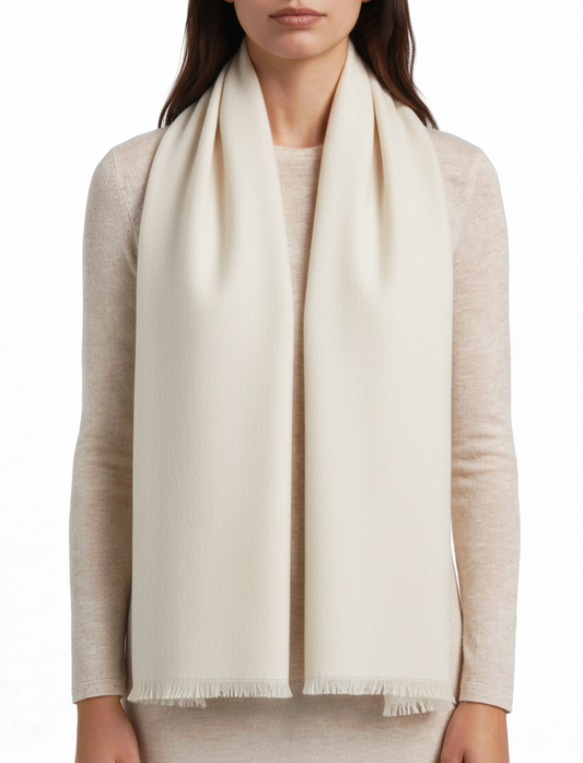 Havana scarf 1 ply light off white
