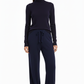 PC62 All-Navy Tonal Look - Turtleneck & Lounge Pants, Ponytail