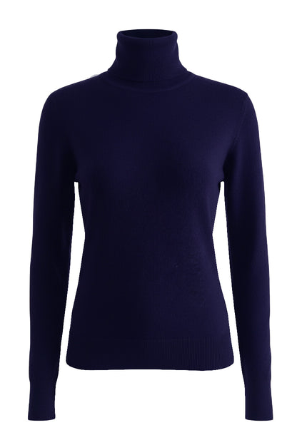 Cashmere Jackie turtleneck navy