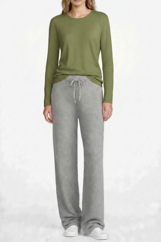 PC63 Palm Green with PC72C Melange Grey Pants
