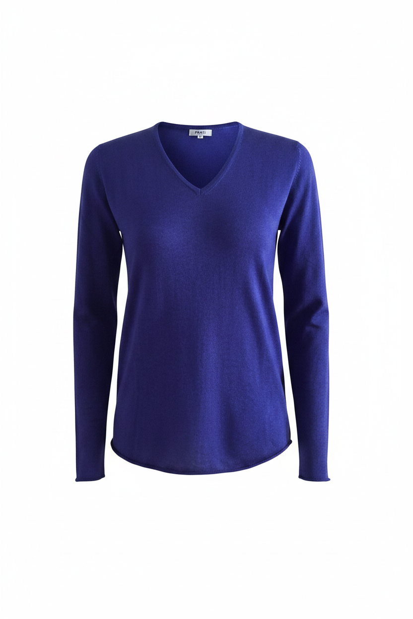 PC64 Intense Blue V-neck - Ghost Mannequin