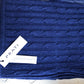 Cashmere cable poncho jeans blue