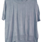 Cashmere Silk crew short sleeve sweater off white