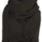 Cashmere scarf/shawl  with ruffled edge black