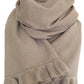 Cashmere scarf/shawl  with ruffled edge off white