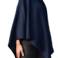 Cashmere classic poncho navy