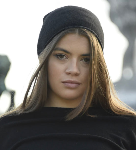 Cashmere beanie black