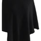 Cashmere turtleneck poncho black