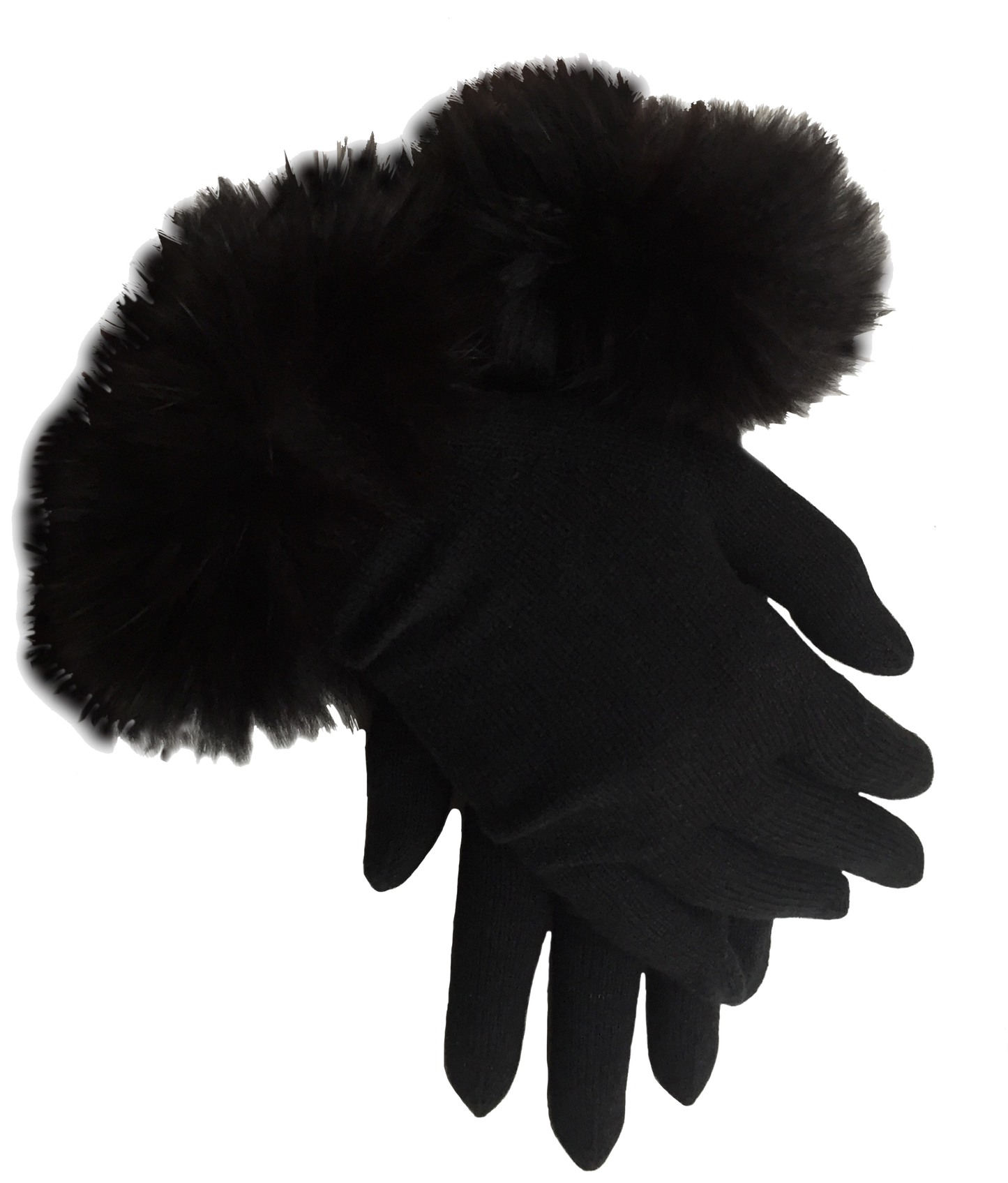 Cashmere fur full gloves