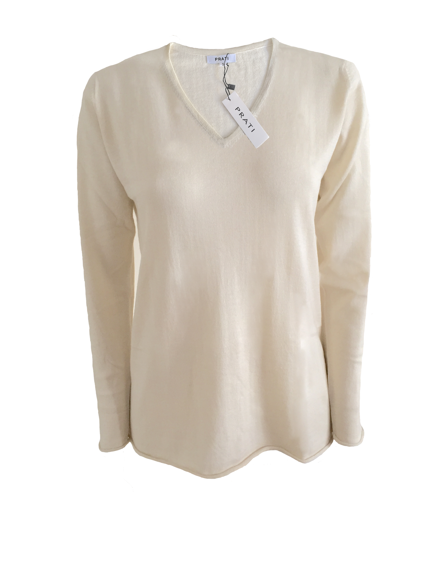 Cashmere silk fine gauge V neck premium t shirt sweater