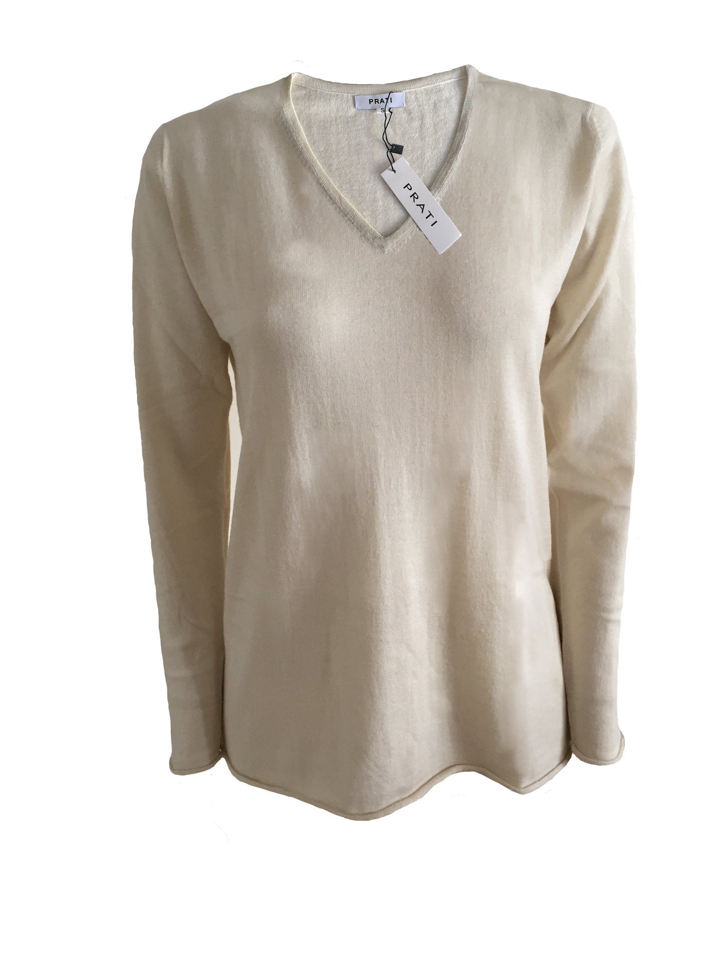 Cashmere silk fine gauge V neck premium t shirt sweater
