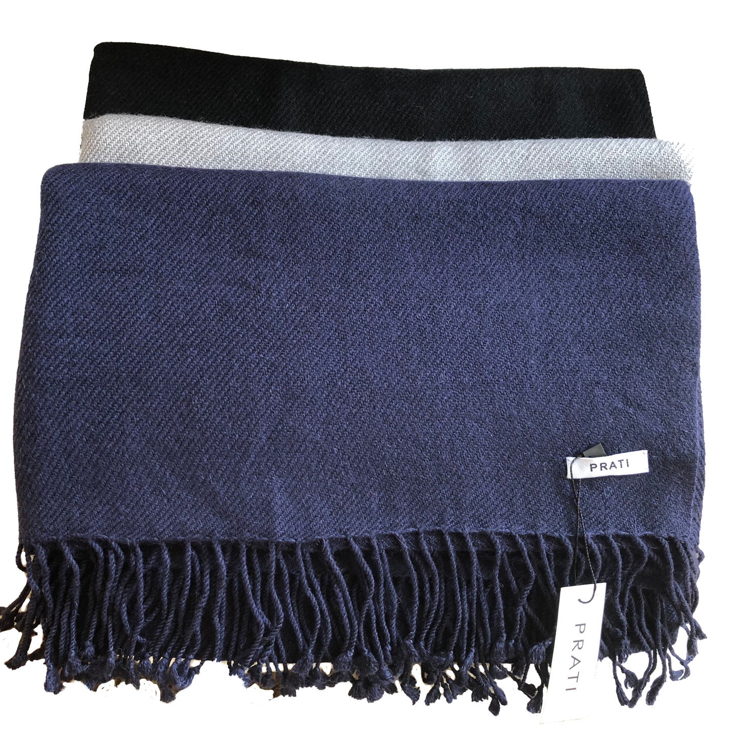 Cashmere scarf with fringes