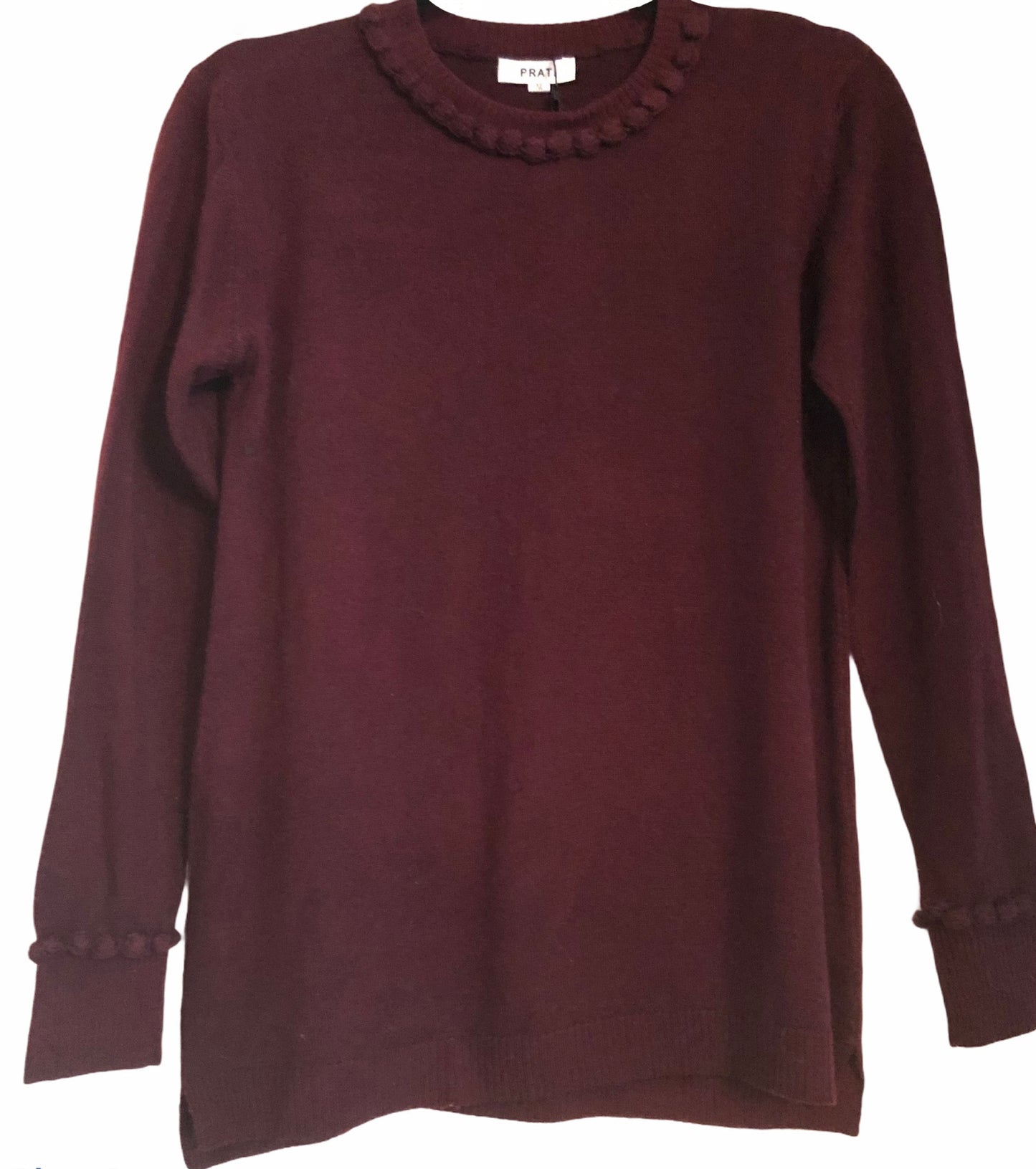 Cashmere pom pom sweater