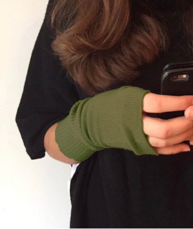 Cashmere hand warmer gloves